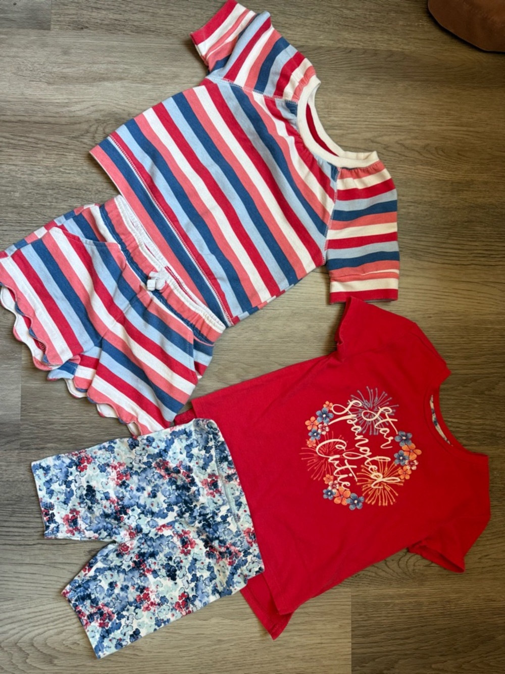 Crown & Ivy Red Graphic Toddler Tee with Blue & White Accents